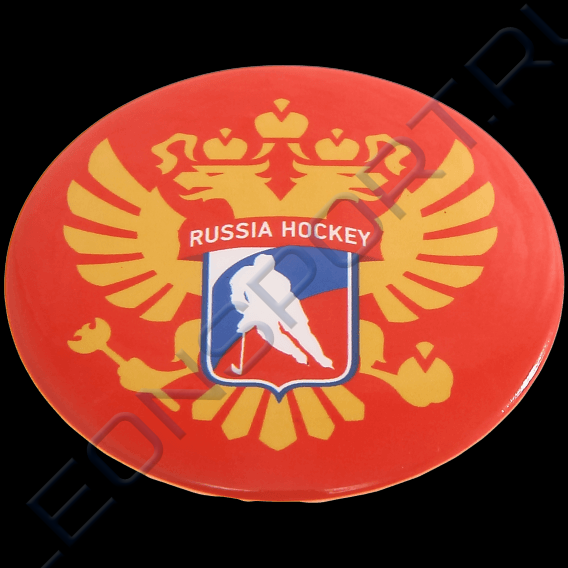 Значок круглый "Russia Hockey"